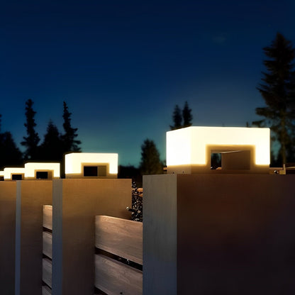 Paalverlichting Solar LED RVS Zwart Wit Tuin Hek Sokkel Buitenlamp Vierkant Tuinverlichting Oprit Paallamp Buiten Modern