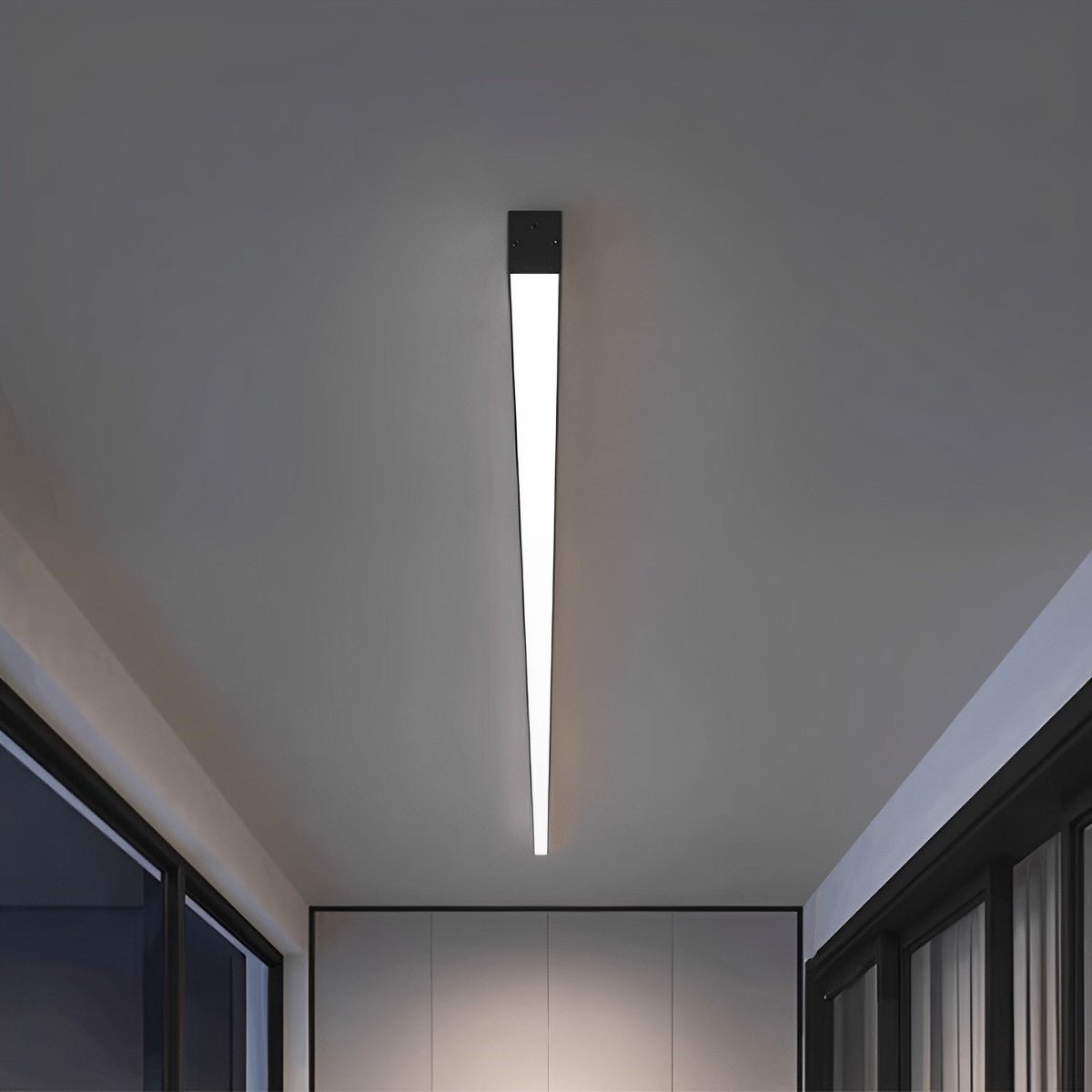 Plafondlamp LED Lineair Aluminium Zwart Dimbaar Woonkamer Gang Moderne Lijnarmatuur Plafonnière Slaapkamer