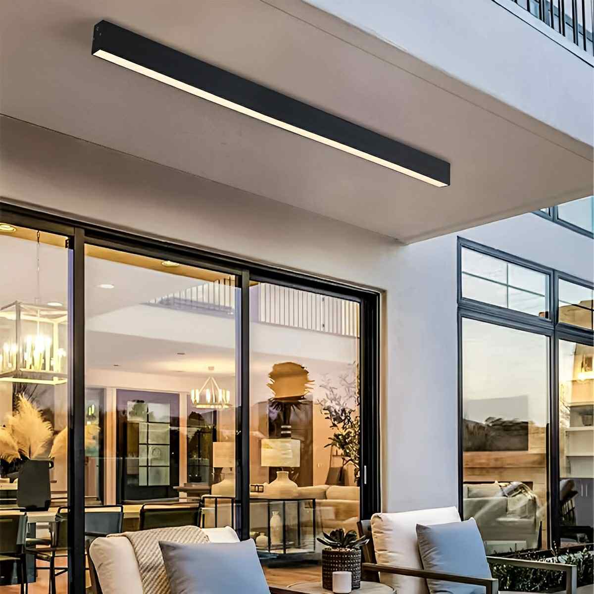 Plafondlamp LED Lineair Aluminium Zwart Dimbaar Woonkamer Gang Moderne Lijnarmatuur Plafonnière Slaapkamer