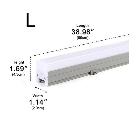 Led Lineaire Buitenlamp Aluminium 12W Wit IP65 Waterdicht Gevelverlichting Architectuurverlichting Inbouw Lineair Licht Buitenverlichting