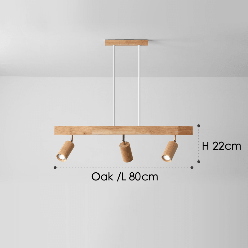 Houten Plafondspot Massief Hout Verstelbaar Wit Eik Noten Woonkamer Slaapkamer Opbouwspot Railspot Scandinavisch Japandi