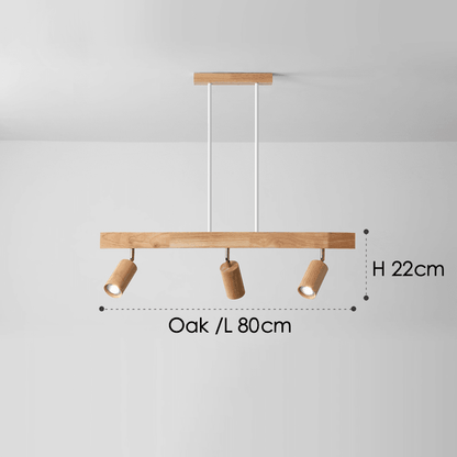 Houten Plafondspot Massief Hout Verstelbaar Wit Eik Noten Woonkamer Slaapkamer Opbouwspot Railspot Scandinavisch Japandi