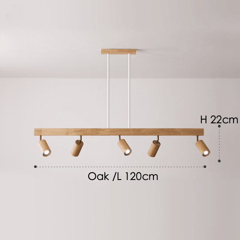 Houten Plafondspot Massief Hout Verstelbaar Wit Eik Noten Woonkamer Slaapkamer Opbouwspot Railspot Scandinavisch Japandi