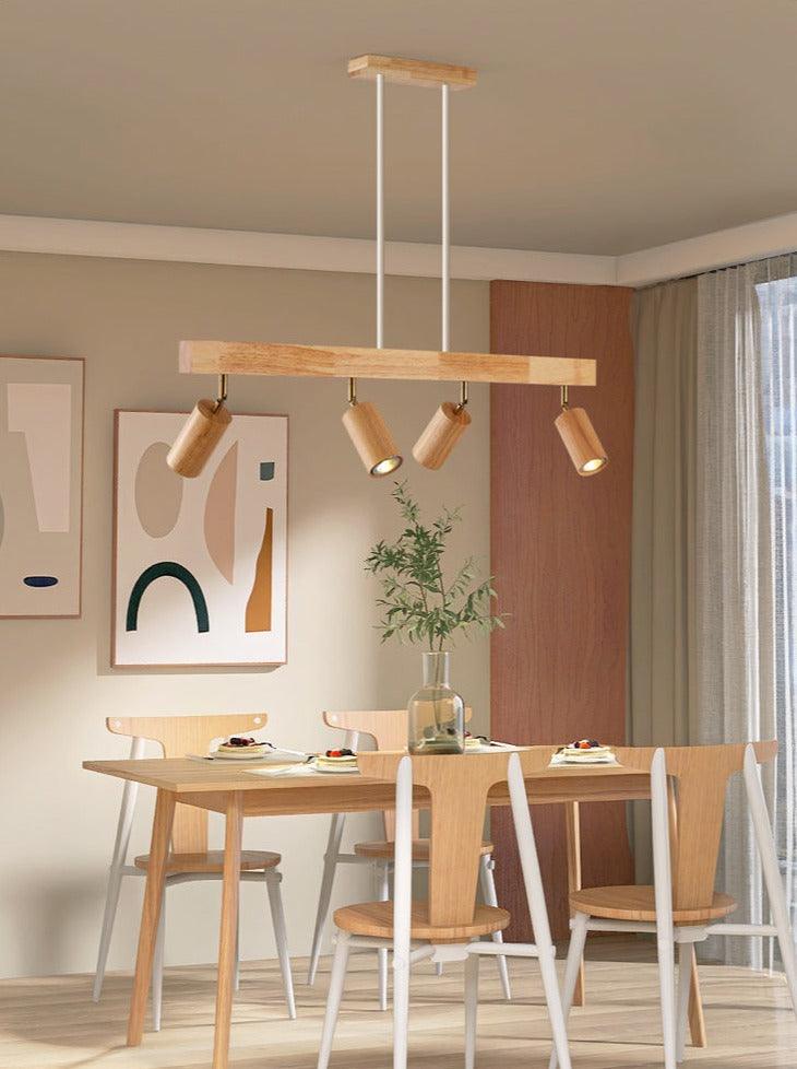 Houten Plafondspot Massief Hout Verstelbaar Wit Eik Noten Woonkamer Slaapkamer Opbouwspot Railspot Scandinavisch Japandi