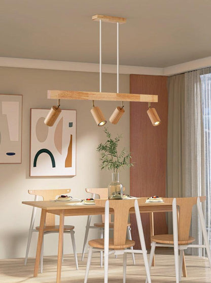 Houten Plafondspot Massief Hout Verstelbaar Wit Eik Noten Woonkamer Slaapkamer Opbouwspot Railspot Scandinavisch Japandi