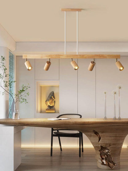 Houten Plafondspot Massief Hout Verstelbaar Wit Eik Noten Woonkamer Slaapkamer Opbouwspot Railspot Scandinavisch Japandi