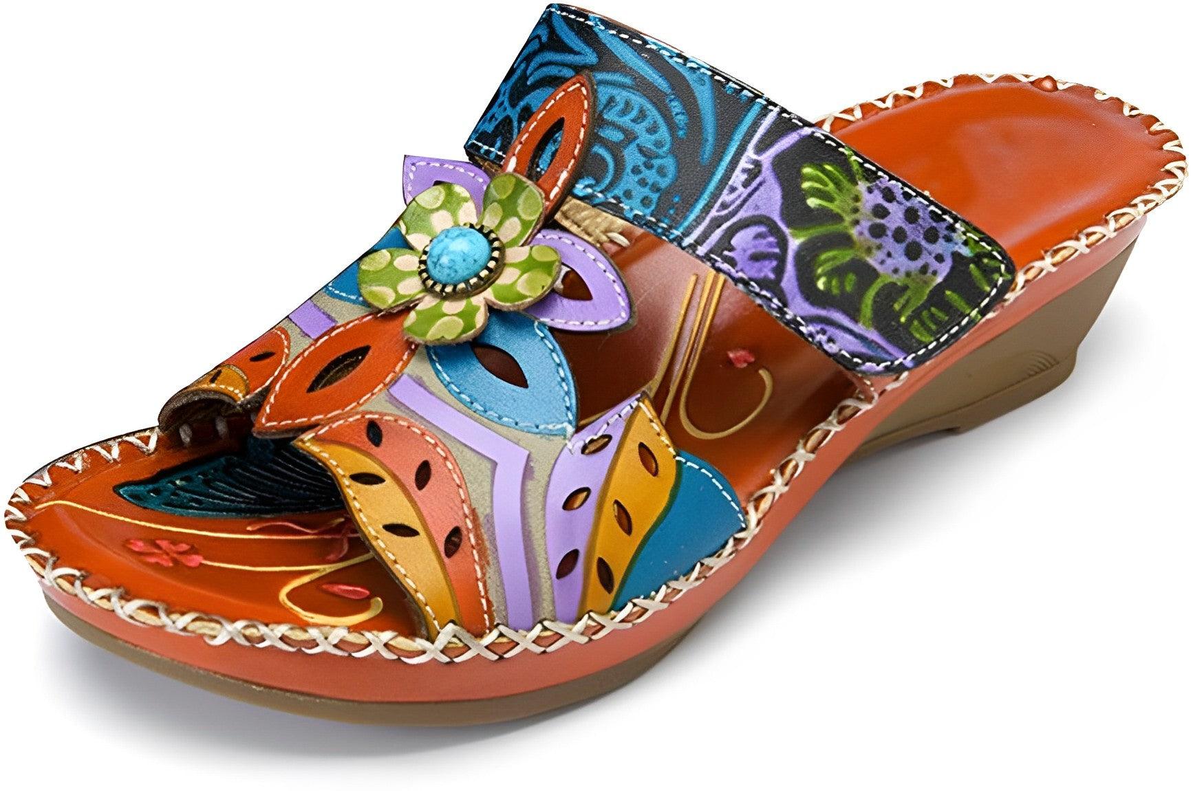 Bohemien Sandalen met Bloemmotief Antislip Orthopedisch - StudioMarella