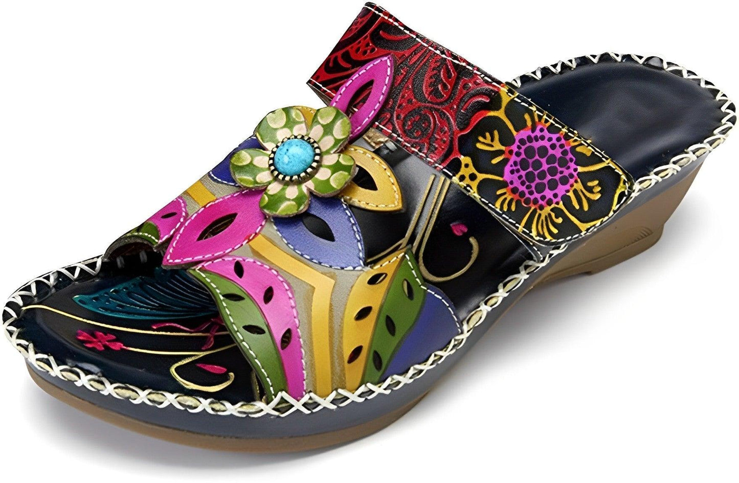 Bohemien Sandalen met Bloemmotief Antislip Orthopedisch
