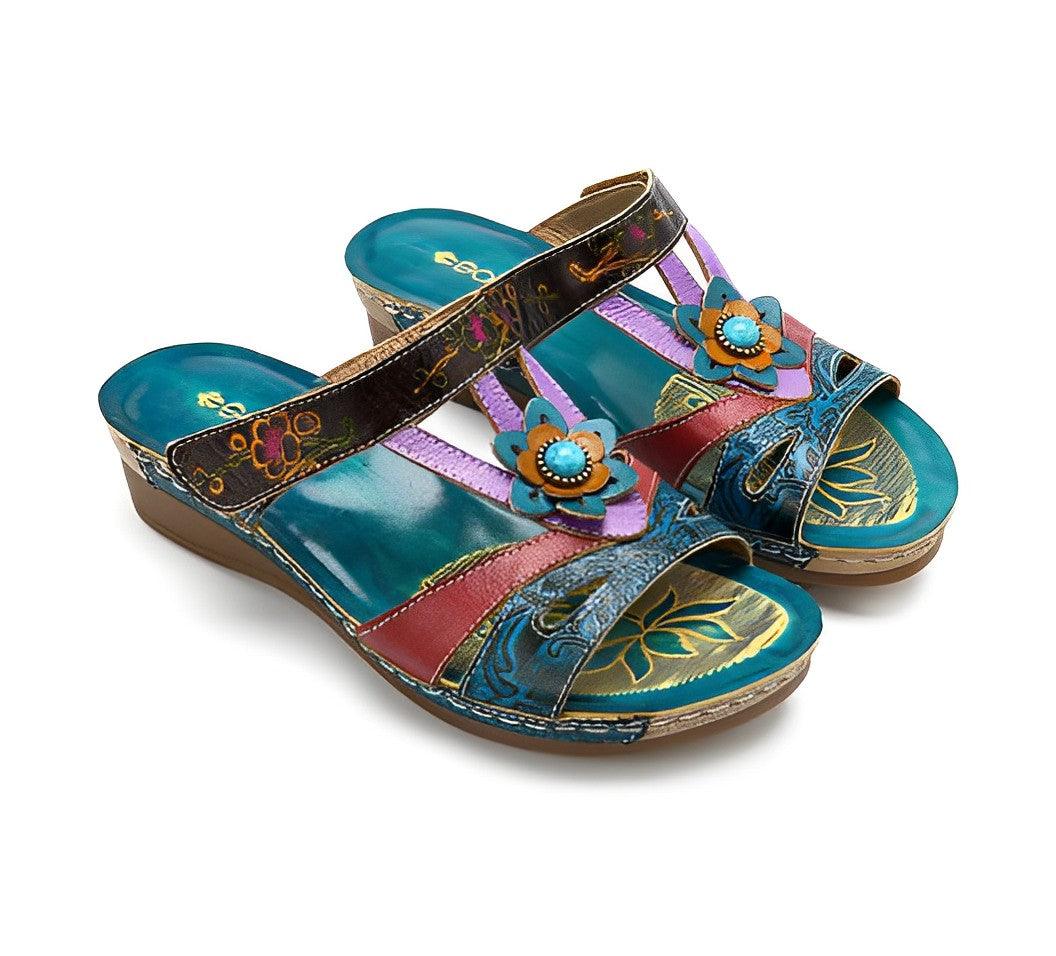 Bohemien Sandalen met Bloemmotief Antislip Orthopedisch