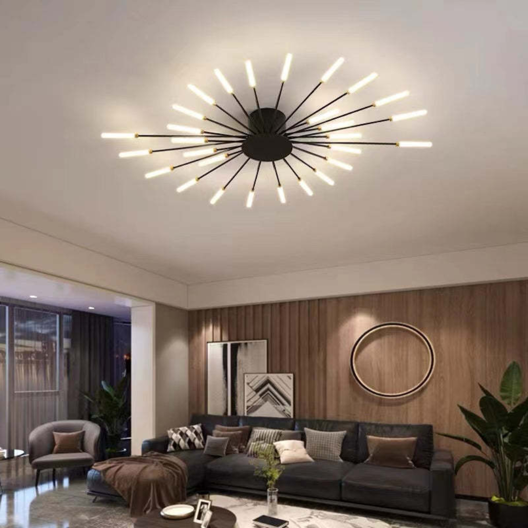 Moderne Grote LED Plafondlamp Wit & Acryl 12-42 Lampen Binnen 107.6-161.5 sq ft