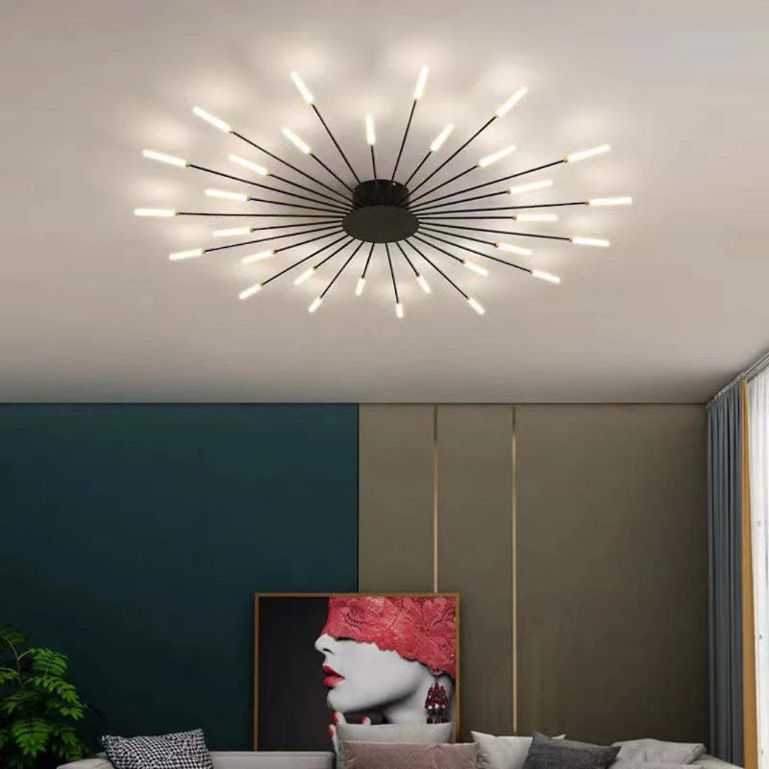 Moderne Grote LED Plafondlamp Wit & Acryl 12-42 Lampen Binnen 107.6-161.5 sq ft