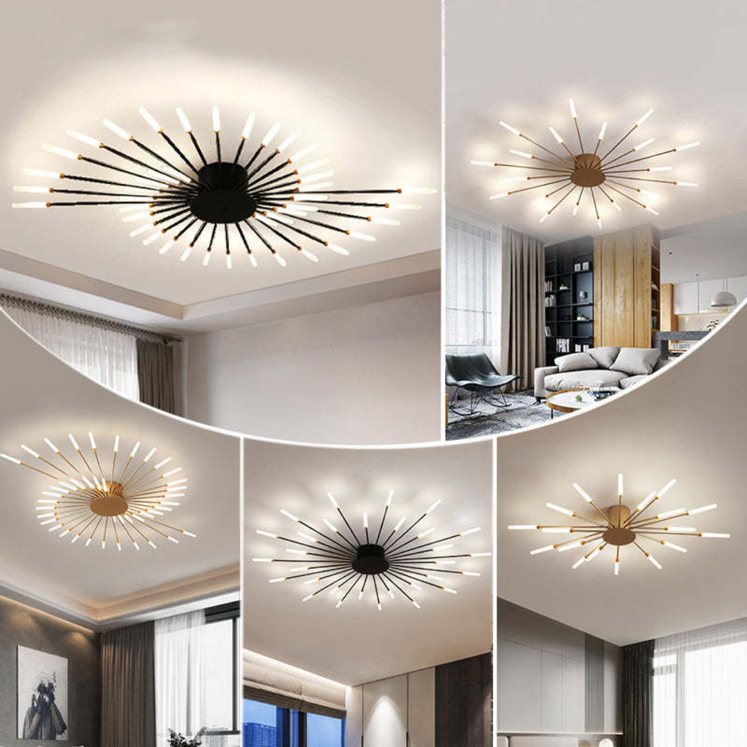 Moderne Grote LED Plafondlamp Wit & Acryl 12-42 Lampen Binnen 107.6-161.5 sq ft