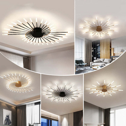 Moderne Grote LED Plafondlamp Wit & Acryl 12-42 Lampen Binnen 107.6-161.5 sq ft