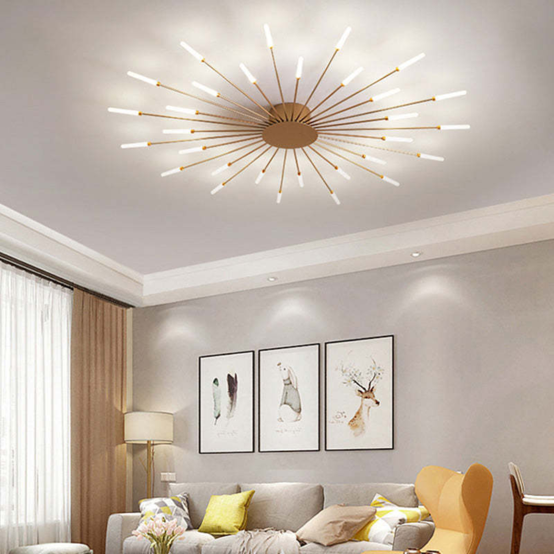 Moderne Grote LED Plafondlamp Wit & Acryl 12-42 Lampen Binnen 107.6-161.5 sq ft