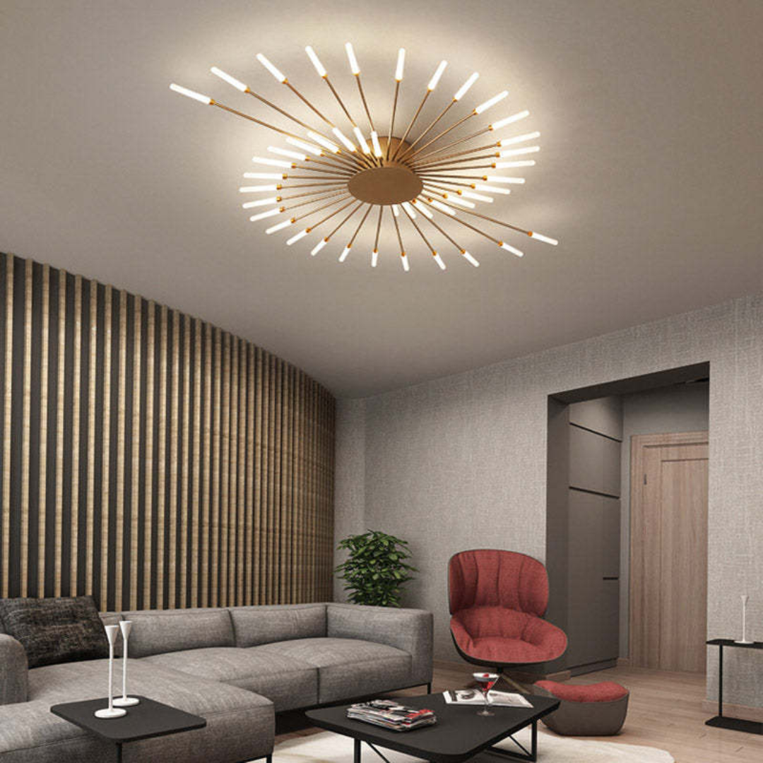 Moderne Grote LED Plafondlamp Wit & Acryl 12-42 Lampen Binnen 107.6-161.5 sq ft