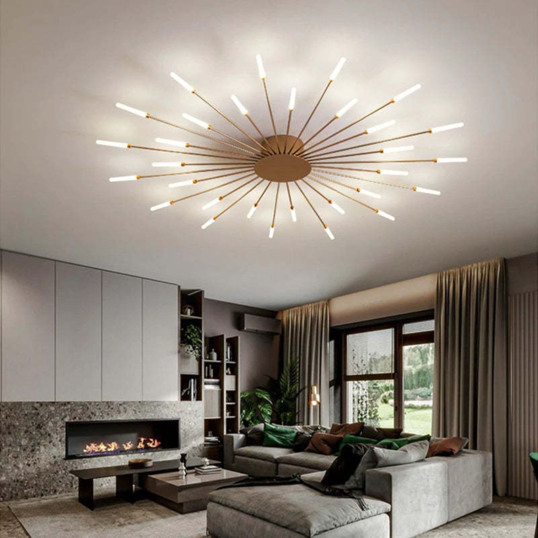Moderne Grote LED Plafondlamp Wit & Acryl 12-42 Lampen Binnen 107.6-161.5 sq ft