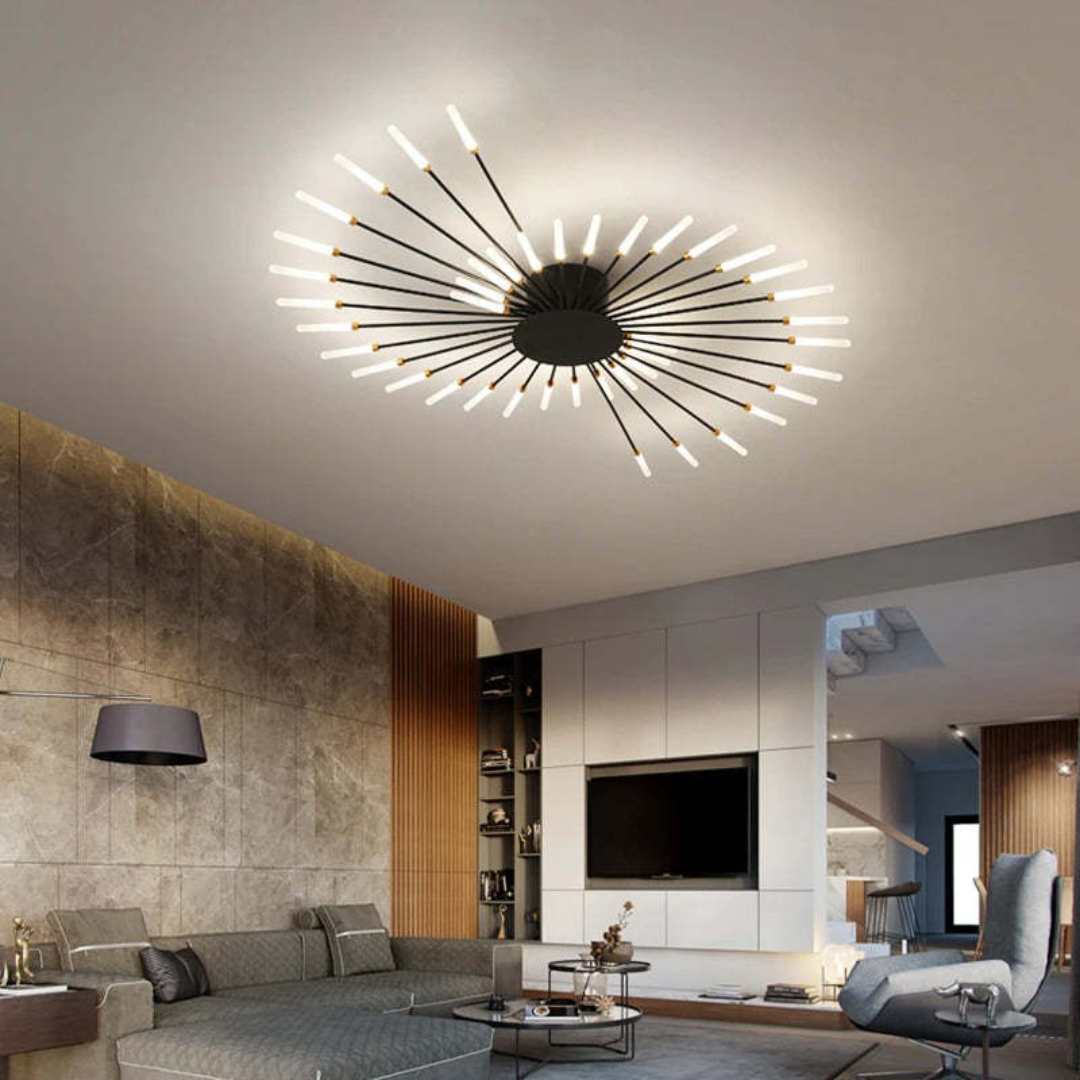 Moderne Grote LED Plafondlamp Wit & Acryl 12-42 Lampen Binnen 107.6-161.5 sq ft