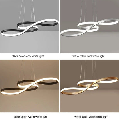 Hanglamp LED Ringen Dimbaar Afstandsbediening Aluminium Eetkamer Woonkamer Modern