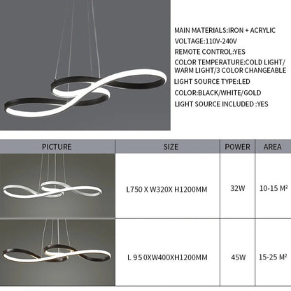 Hanglamp LED Ringen Dimbaar Afstandsbediening Aluminium Eetkamer Woonkamer Modern