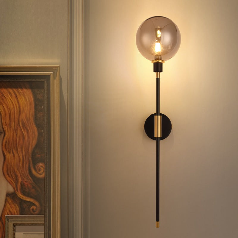Moderne Glazen Wandlamp – Minimalistische Verlichting met Helder Glas – Beschikbaar in 3 Kapkleuren