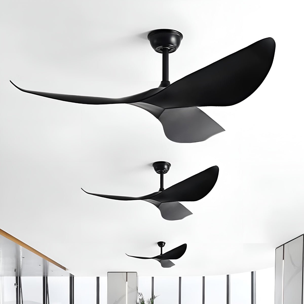 Plafondventilator Zonder Lamp DC Motor 3 Wieken Wit Slaapkamer Woonkamer Stille Ventilator Eetkamer Omkeerbaar 6 Snelheden Afstandsbediening