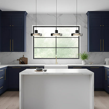 Hanglamp LED Glas Aluminium Zwart Rond Keuken Woonkamer Slaapkamer Dimbaar Pendellamp Eettafel Hal