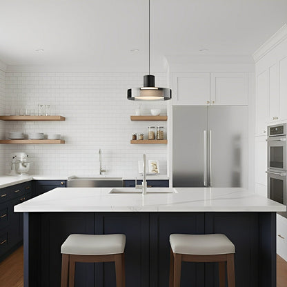 Hanglamp LED Glas Aluminium Zwart Rond Keuken Woonkamer Slaapkamer Dimbaar Pendellamp Eettafel Hal
