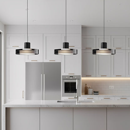 Hanglamp LED Glas Aluminium Zwart Rond Keuken Woonkamer Slaapkamer Dimbaar Pendellamp Eettafel Hal
