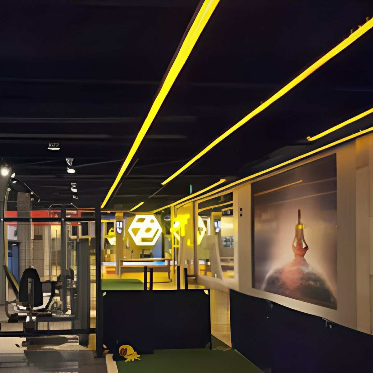 Hanglamp LED Rechthoek Zwart Aluminium Kantoor Vergaderzaal Woonkamer Lineaire Pendellamp Langwerpig Plafondlamp Modern Minimalistische Verlichting
