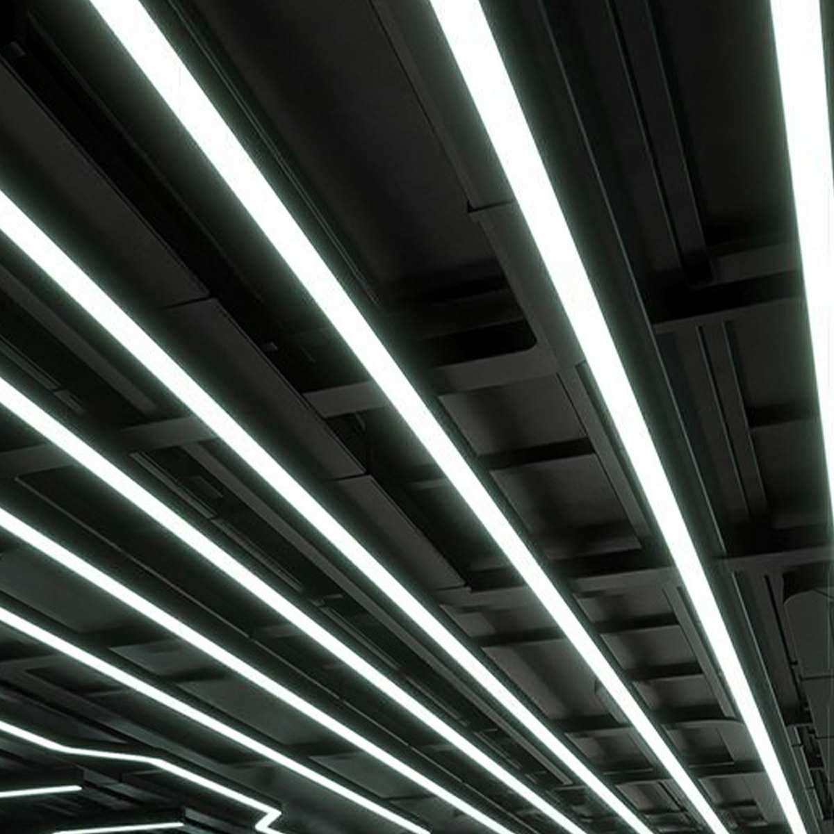 Hanglamp LED Rechthoek Zwart Aluminium Kantoor Vergaderzaal Woonkamer Lineaire Pendellamp Langwerpig Plafondlamp Modern Minimalistische Verlichting