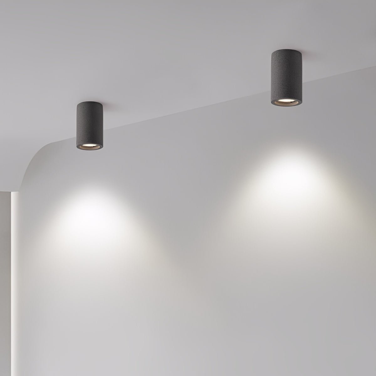 Opbouwspot Beton Grijs GU10 LED Plafondlamp Woonkamer Slaapkamer Keuken Industrieel Betonlook Plafondspot Opbouwlamp Minimalistische Verlichting