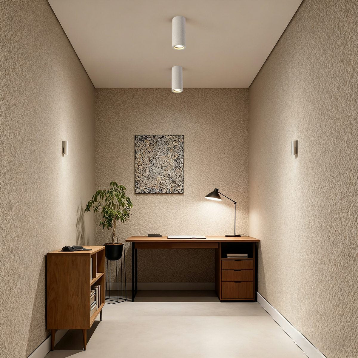 Opbouwspot Beton Grijs GU10 LED Plafondlamp Woonkamer Slaapkamer Keuken Industrieel Betonlook Plafondspot Opbouwlamp Minimalistische Verlichting