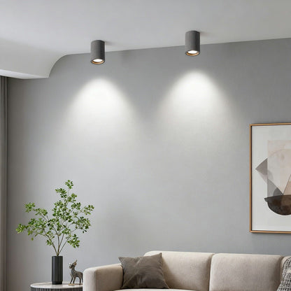 Opbouwspot Beton Grijs GU10 LED Plafondlamp Woonkamer Slaapkamer Keuken Industrieel Betonlook Plafondspot Opbouwlamp Minimalistische Verlichting