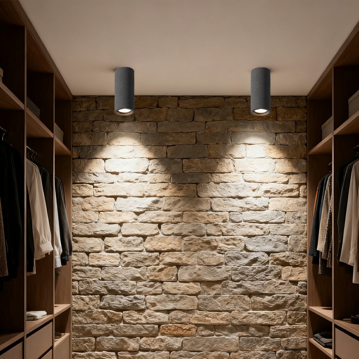 Opbouwspot Beton Grijs GU10 LED Plafondlamp Woonkamer Slaapkamer Keuken Industrieel Betonlook Plafondspot Opbouwlamp Minimalistische Verlichting