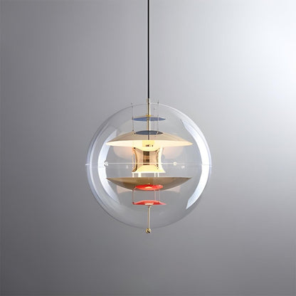 Hanglamp Bol Acryl Goud Transparant Woonkamer Eetkamer 7W LED Dimbaar Planeet Glazen Bol Lamp Keuken Bar Designlamp