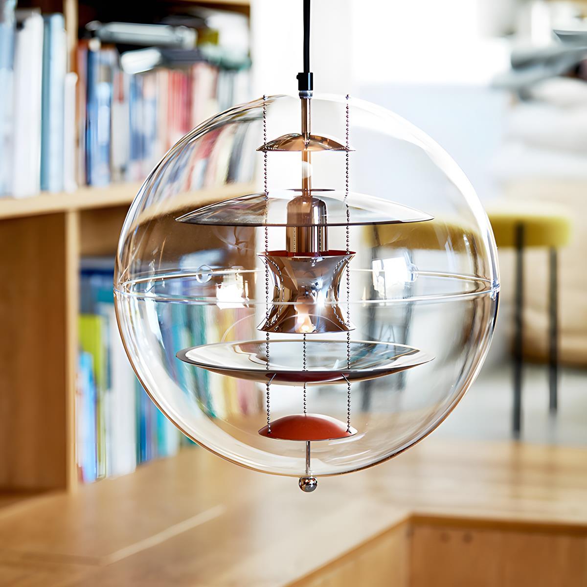 Hanglamp Bol Acryl Goud Transparant Woonkamer Eetkamer 7W LED Dimbaar Planeet Glazen Bol Lamp Keuken Bar Designlamp