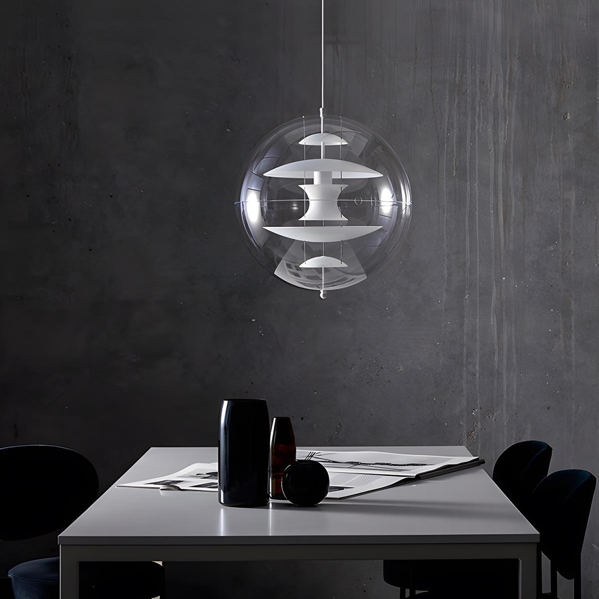 Hanglamp Bol Acryl Goud Transparant Woonkamer Eetkamer 7W LED Dimbaar Planeet Glazen Bol Lamp Keuken Bar Designlamp