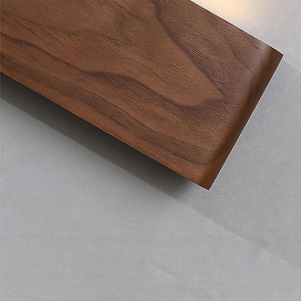 Wandlamp Hout Walnoot LED 6W Binnen Woonkamer Slaapkamer Rechthoek Dimbaar Wandverlichting Japandi Interieur Sfeerverlichting