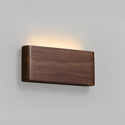 Wandlamp Hout Walnoot LED 6W Binnen Woonkamer Slaapkamer Rechthoek Dimbaar Wandverlichting Japandi Interieur Sfeerverlichting