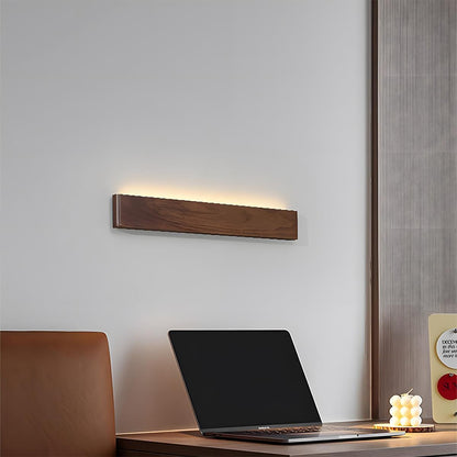 Wandlamp Hout Walnoot LED 6W Binnen Woonkamer Slaapkamer Rechthoek Dimbaar Wandverlichting Japandi Interieur Sfeerverlichting