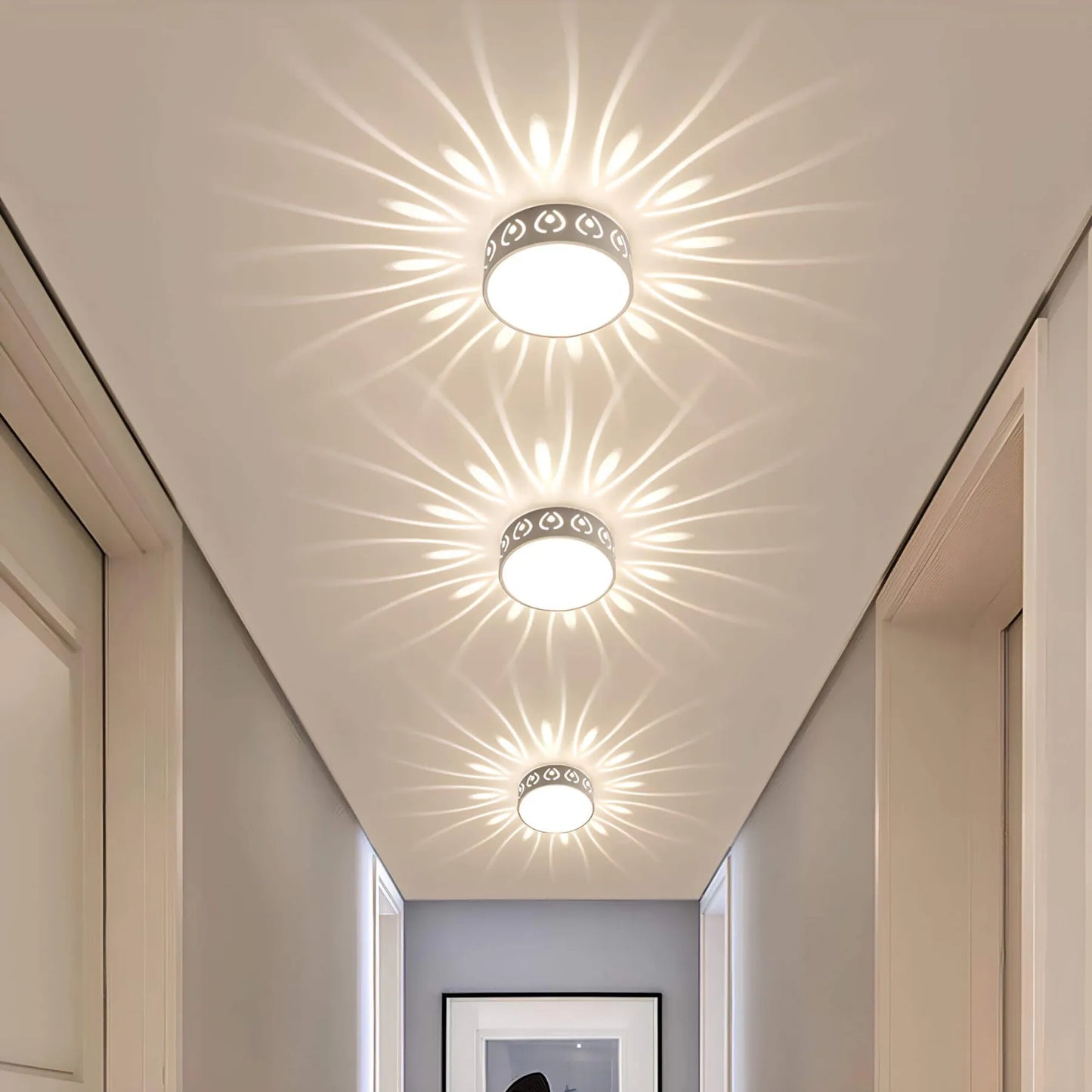 LED Plafondlamp Kristal Acryl Warm Wit Koud Wit Gang Hal Balkon Decoratief Stralend Lichtpatroon Opbouw Plafonnière