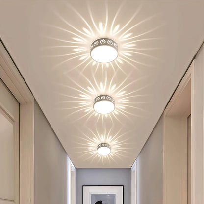 LED Plafondlamp Kristal Acryl Warm Wit Koud Wit Gang Hal Balkon Decoratief Stralend Lichtpatroon Opbouw Plafonnière