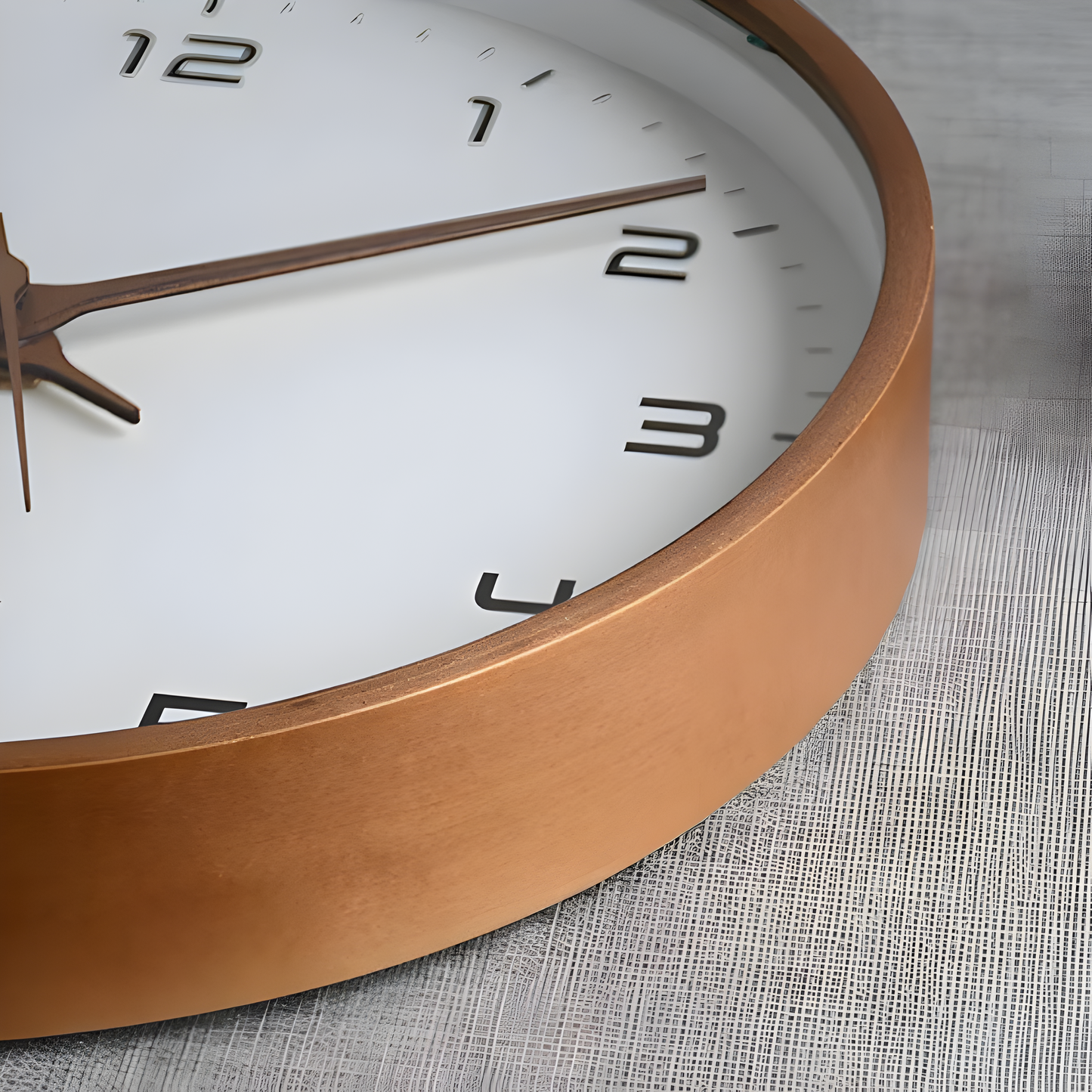Moderne ronde houten wandklok met stilzwijgend uurwerk voor woonkamer, keuken en slaapkamer