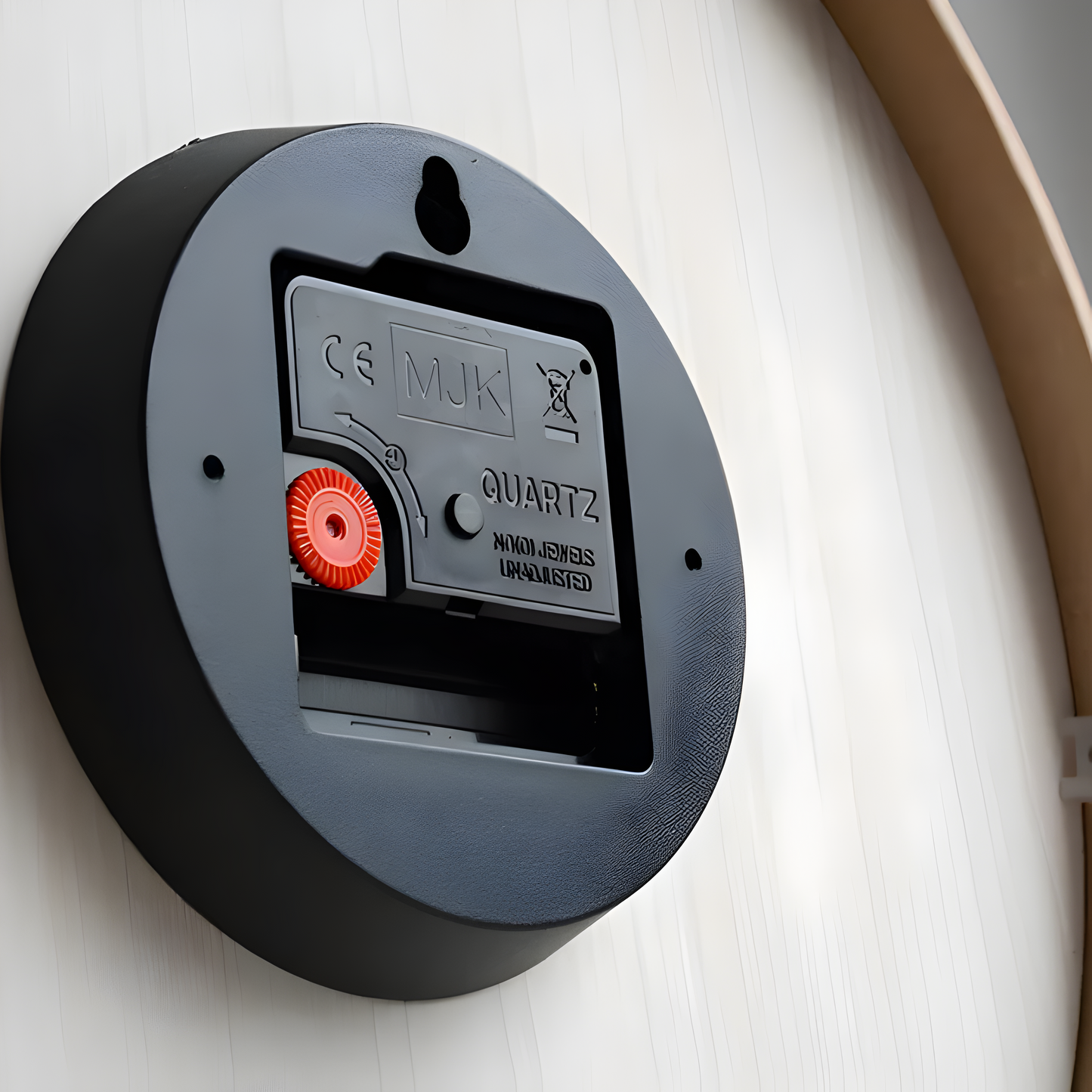 Moderne ronde houten wandklok met stilzwijgend uurwerk voor woonkamer, keuken en slaapkamer