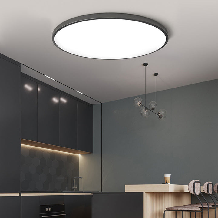 Ronde Plafondlamp Vlak Design LED Acryl Zwart Wit Goud Zilver Moderne Plafondverlichting Energiebesparend Woonkamer Slaapkamer