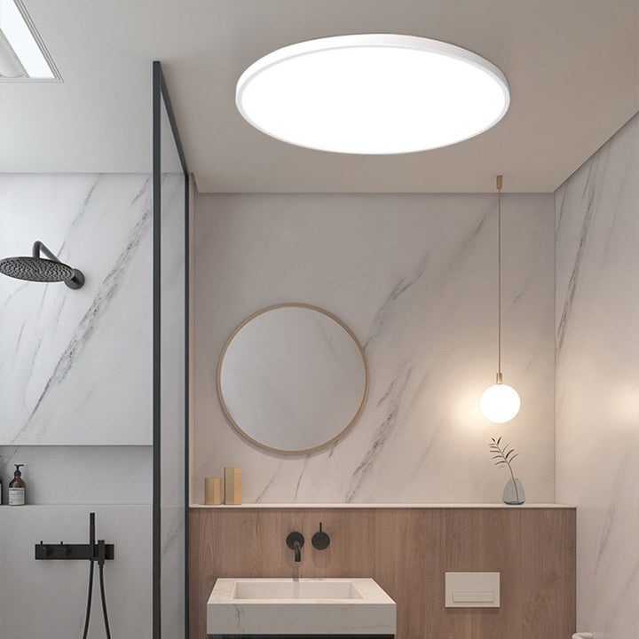 Ronde Plafondlamp Vlak Design LED Acryl Zwart Wit Goud Zilver Moderne Plafondverlichting Energiebesparend Woonkamer Slaapkamer