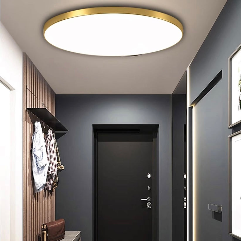 Ronde Plafondlamp Vlak Design LED Acryl Zwart Wit Goud Zilver Moderne Plafondverlichting Energiebesparend Woonkamer Slaapkamer