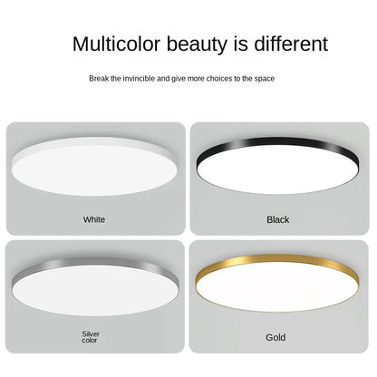 Ronde Plafondlamp Vlak Design LED Acryl Zwart Wit Goud Zilver Moderne Plafondverlichting Energiebesparend Woonkamer Slaapkamer