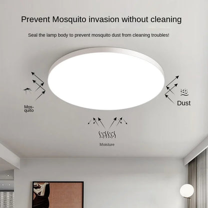 Ronde Plafondlamp Vlak Design LED Acryl Zwart Wit Goud Zilver Moderne Plafondverlichting Energiebesparend Woonkamer Slaapkamer