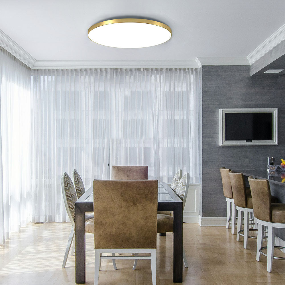 Ronde Plafondlamp Vlak Design LED Acryl Zwart Wit Goud Zilver Moderne Plafondverlichting Energiebesparend Woonkamer Slaapkamer